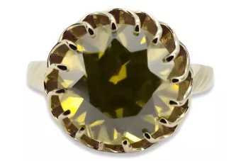 14k žlté zlato Žltý peridot  Vintage Jewlery vrc035y